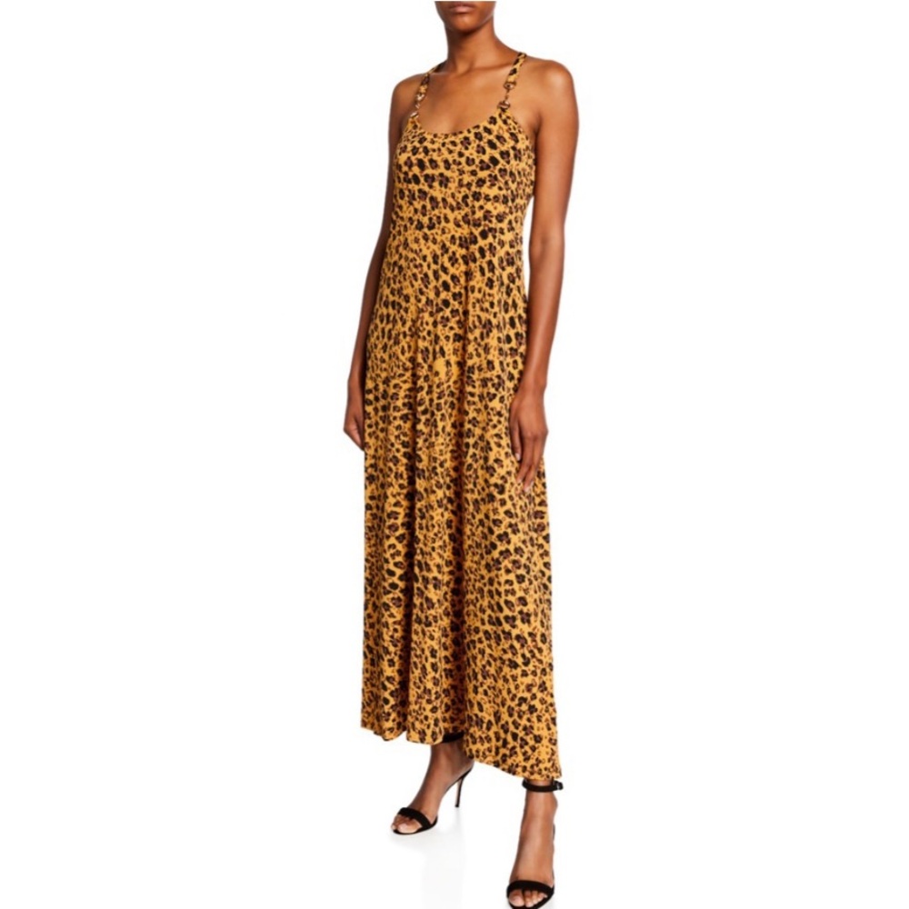 Donna Morgan Leopard Print Jersey Maxi Dress - Picture 2 of 10